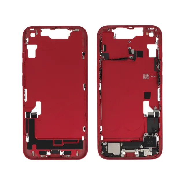 Midframe iPhone 14 Red with Components, Pulled A