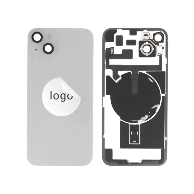 Complete Back Glass Starlight with Components for iPhone 14 Plus Pulled A