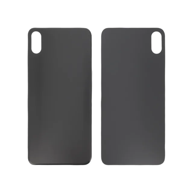 Back Glass iPhone XS Max Space Grey Large Hole Without Logo, Compatible