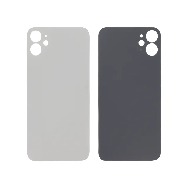 Back Glass iPhone 11 White Large Hole Without Logo, Compatible