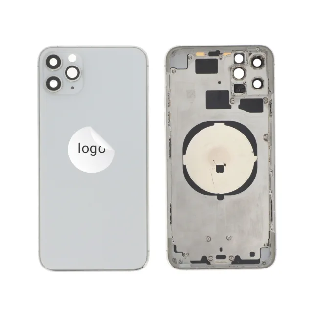 Carcasă cu ramă și capac spate iPhone 11 Pro Max — original recuperată — Silver — Grad C