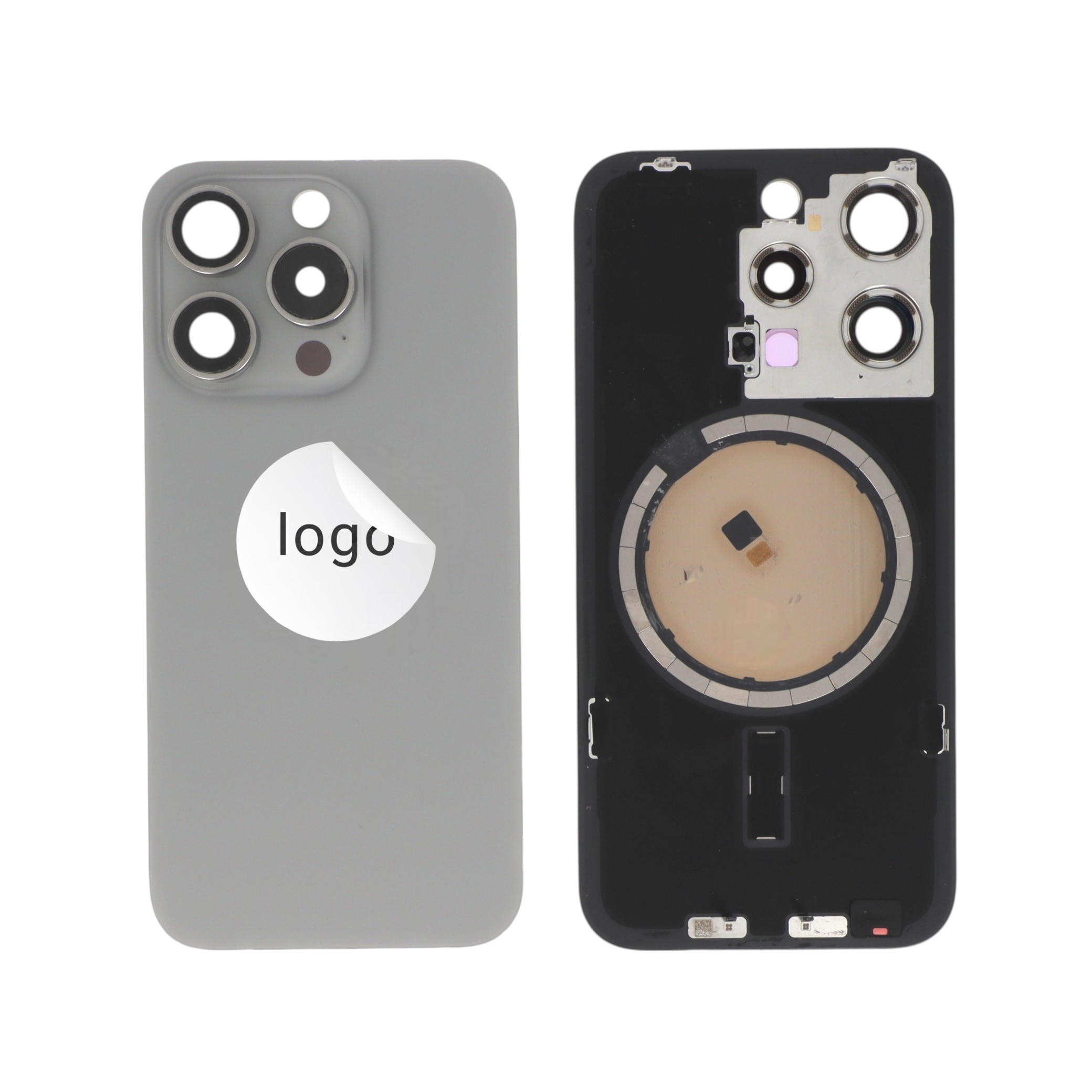 Capac spate Natural Titanium iPhone 15 Pro OEM Pulled Grade B