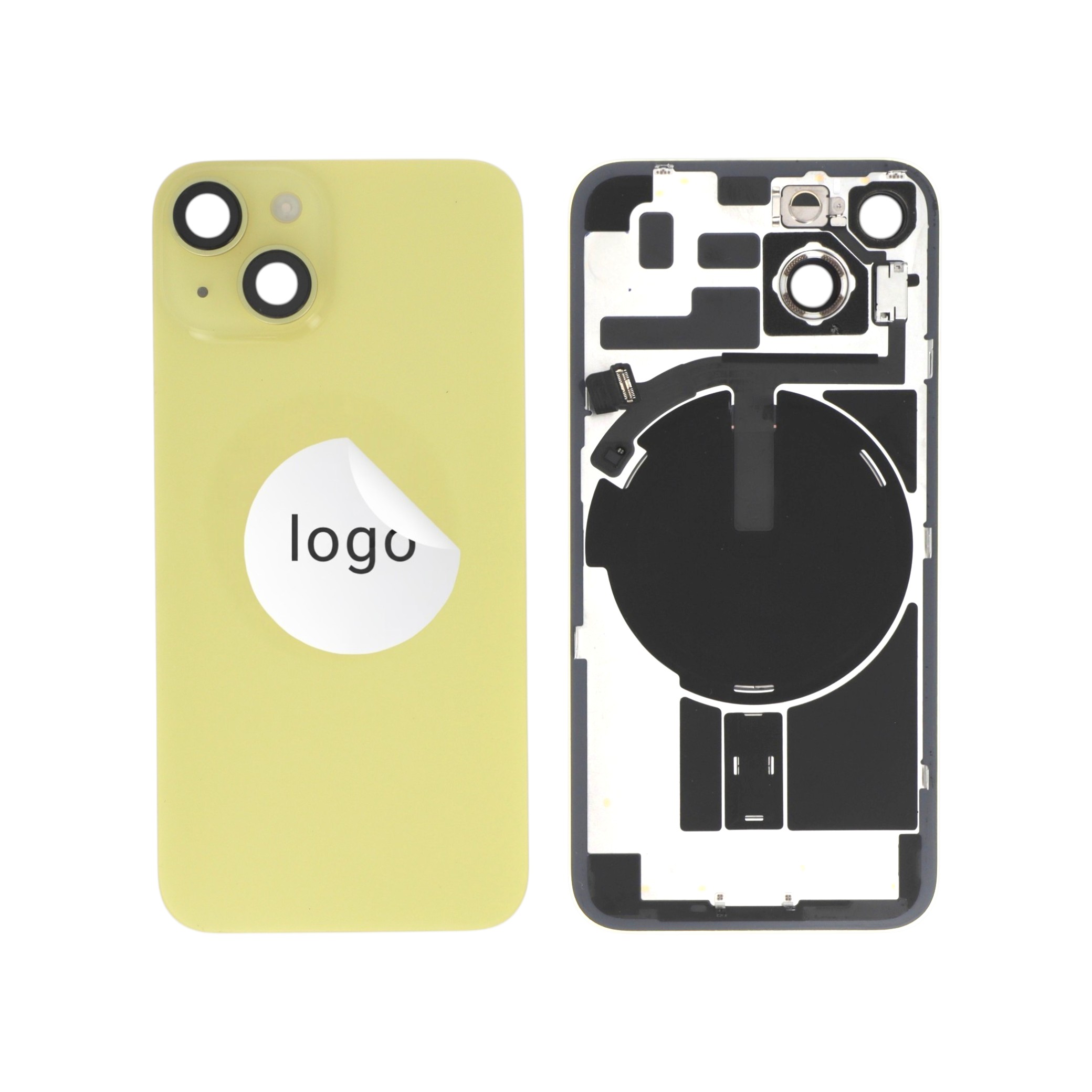 Sticlă capac spate complet Yellow iPhone 14 Pulled A