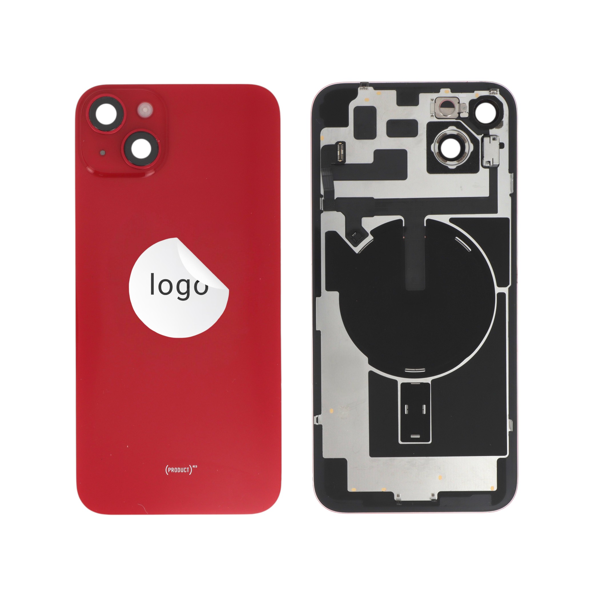 Sticlă capac spate Complet Rosu cu Componente iPhone 14 Plus (Pulled A)