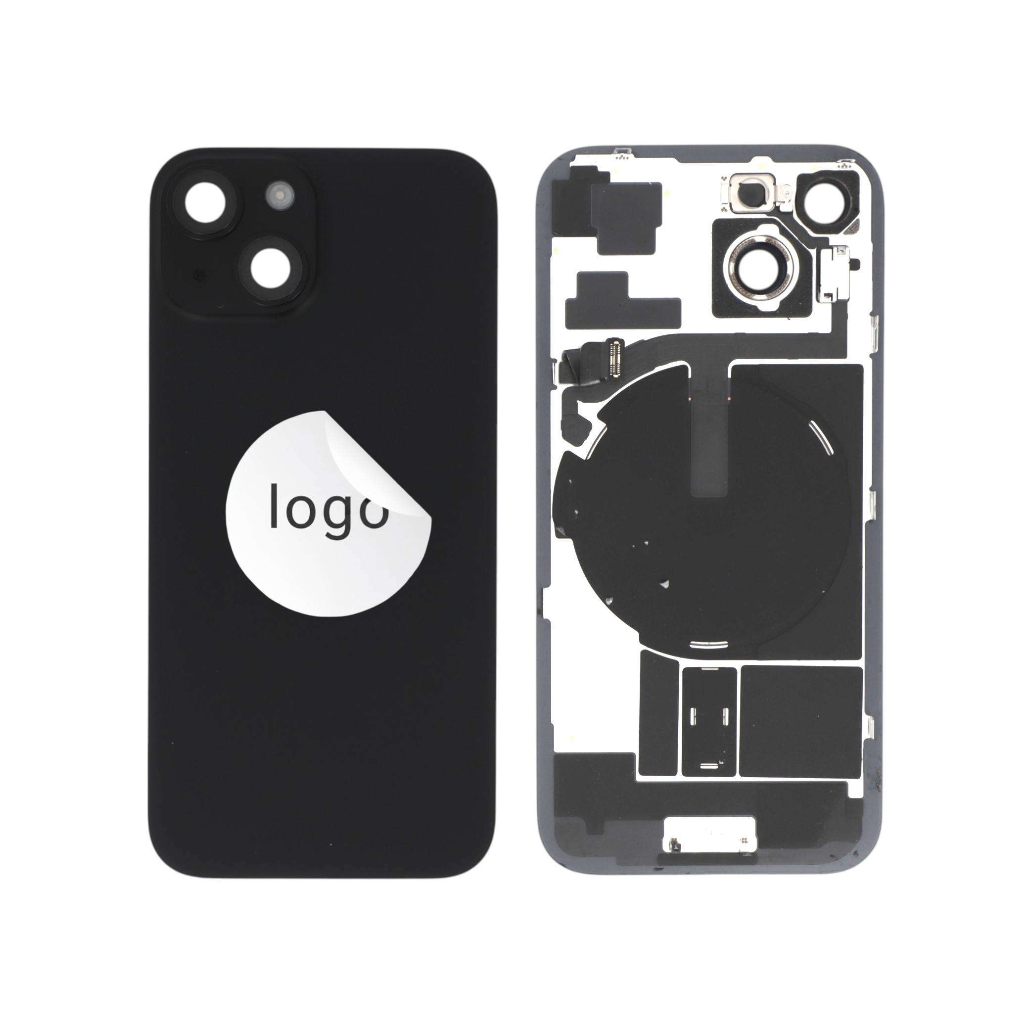 Sticlă capac spate Complet Negru iPhone 15 Pulled A cu Componente