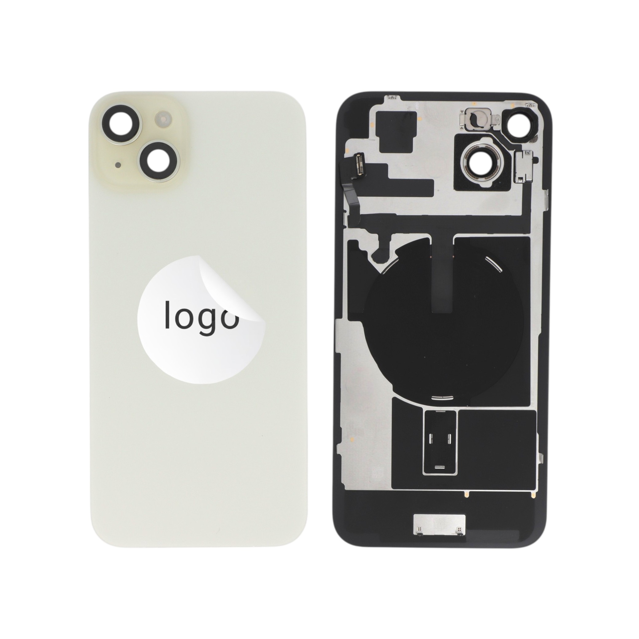 Sticlă capac spate Complet Galben cu Componente iPhone 15 Plus Pulled A