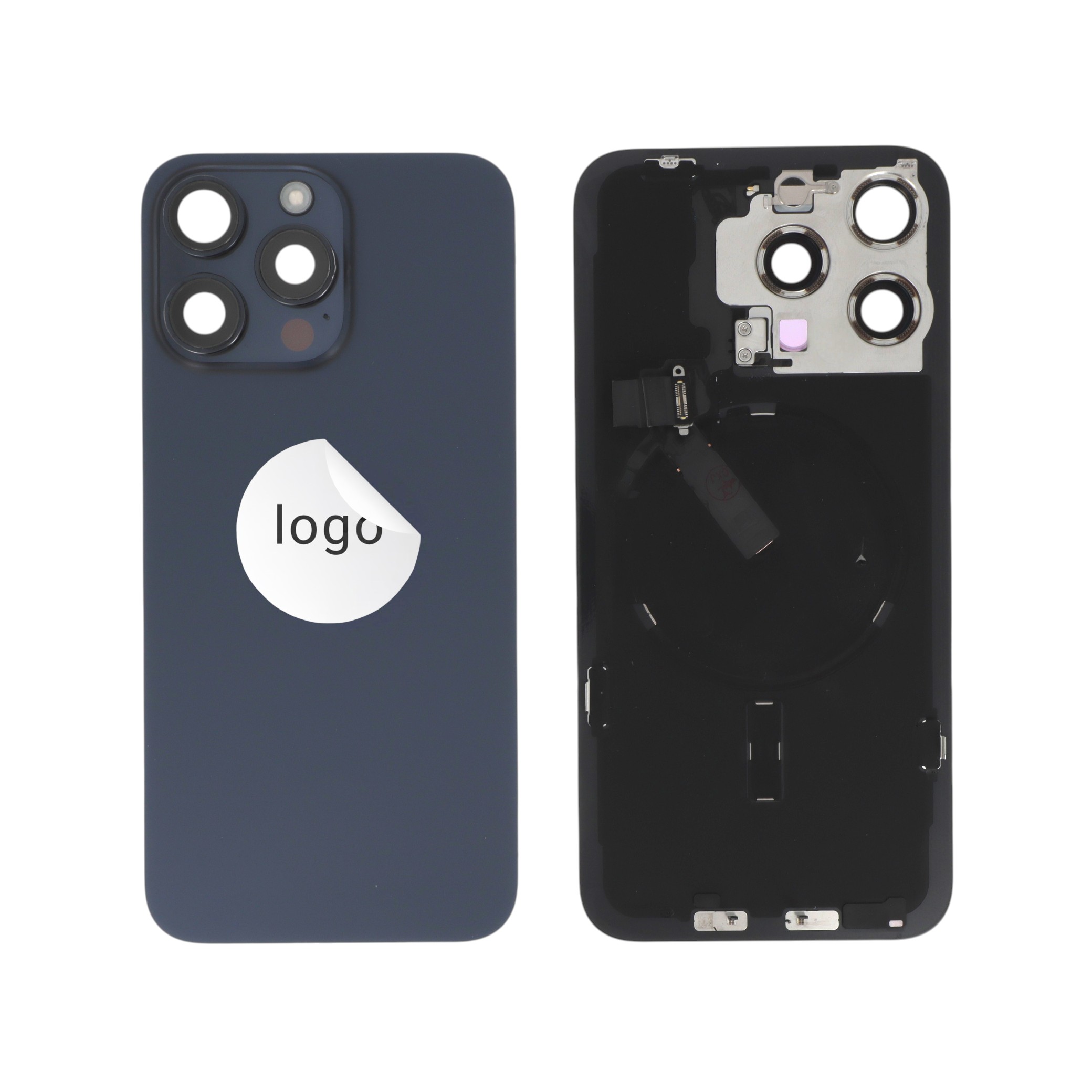 Capac spate Titanium Blue cu componente iPhone 15 Pro Max - Pulled A