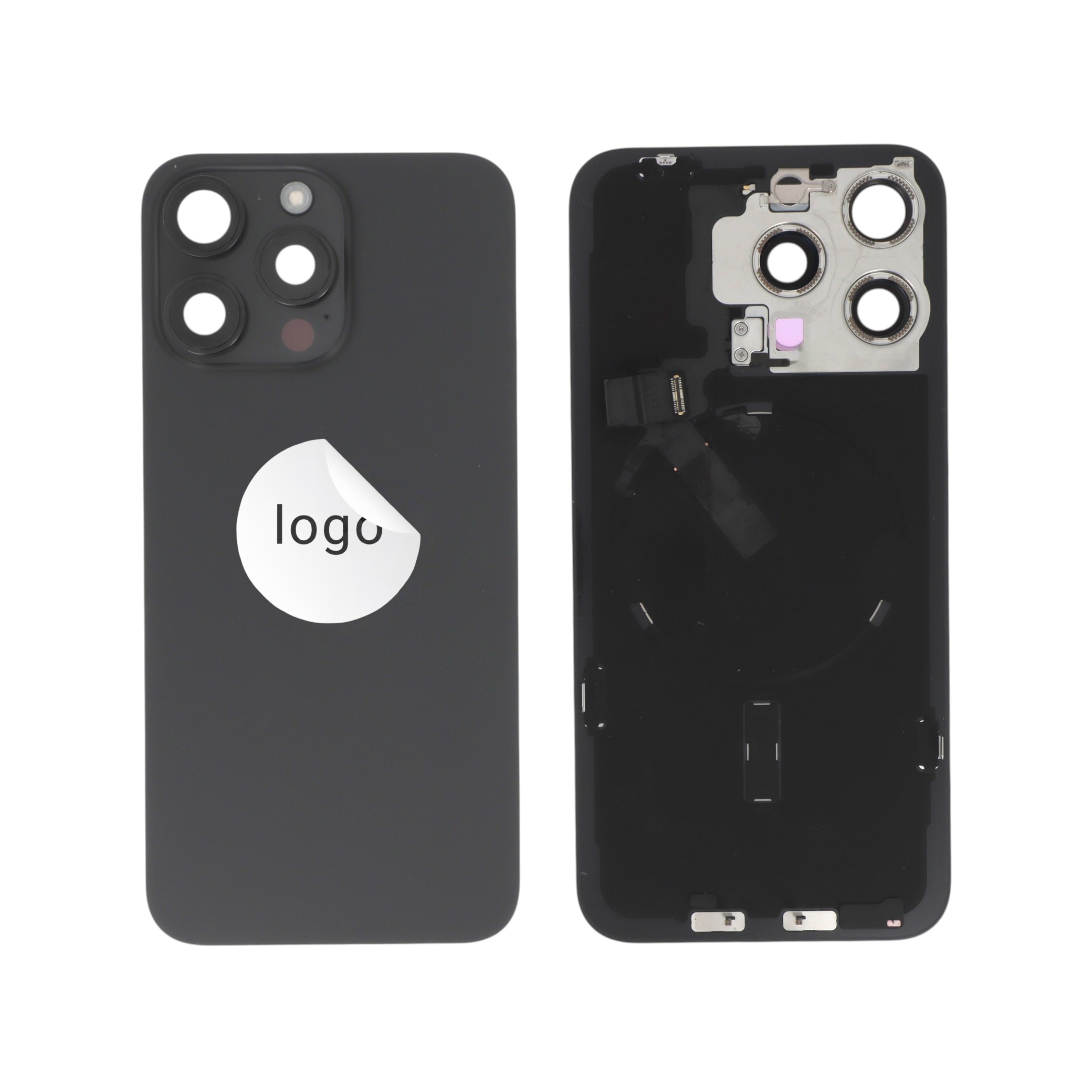Capac spate Black Titanium cu componente iPhone 15 Pro Max Pulled A
