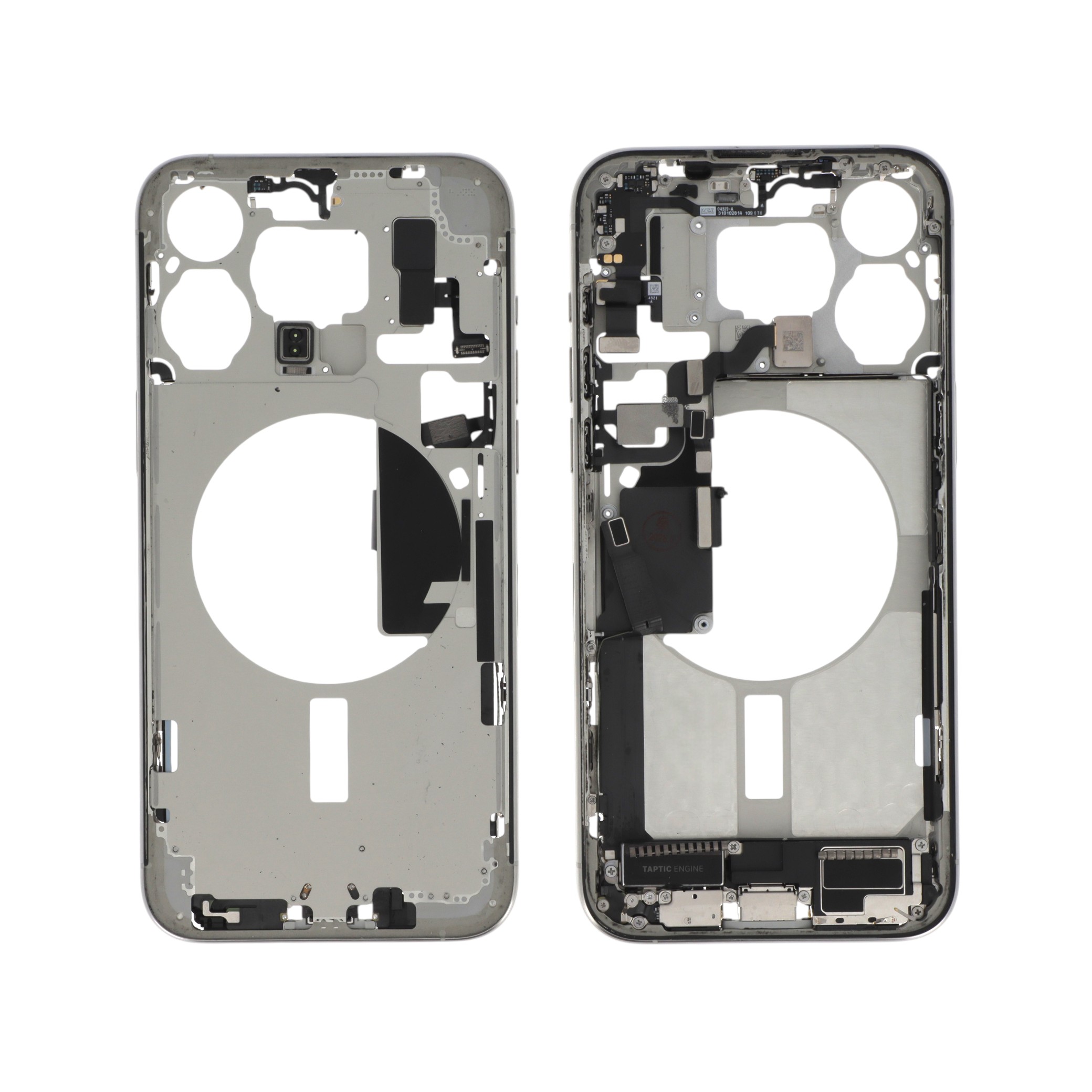 Midframe White Titanium cu componente iPhone 15 Pro Max, Pulled A