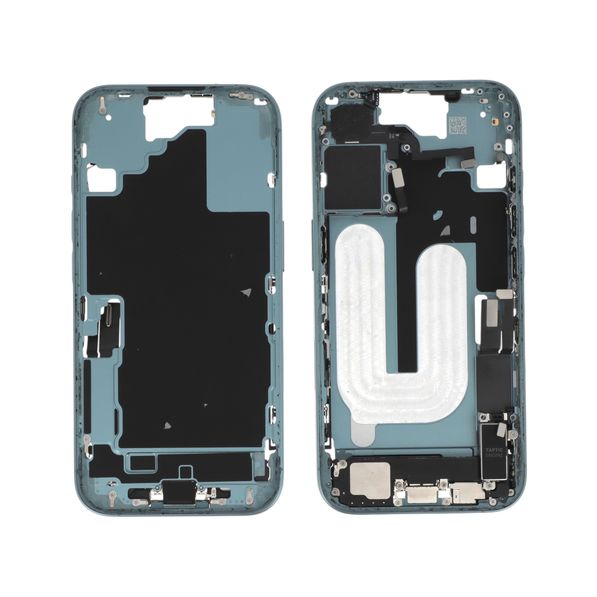 Midframe iPhone 16 Teal cu componente, Pulled A