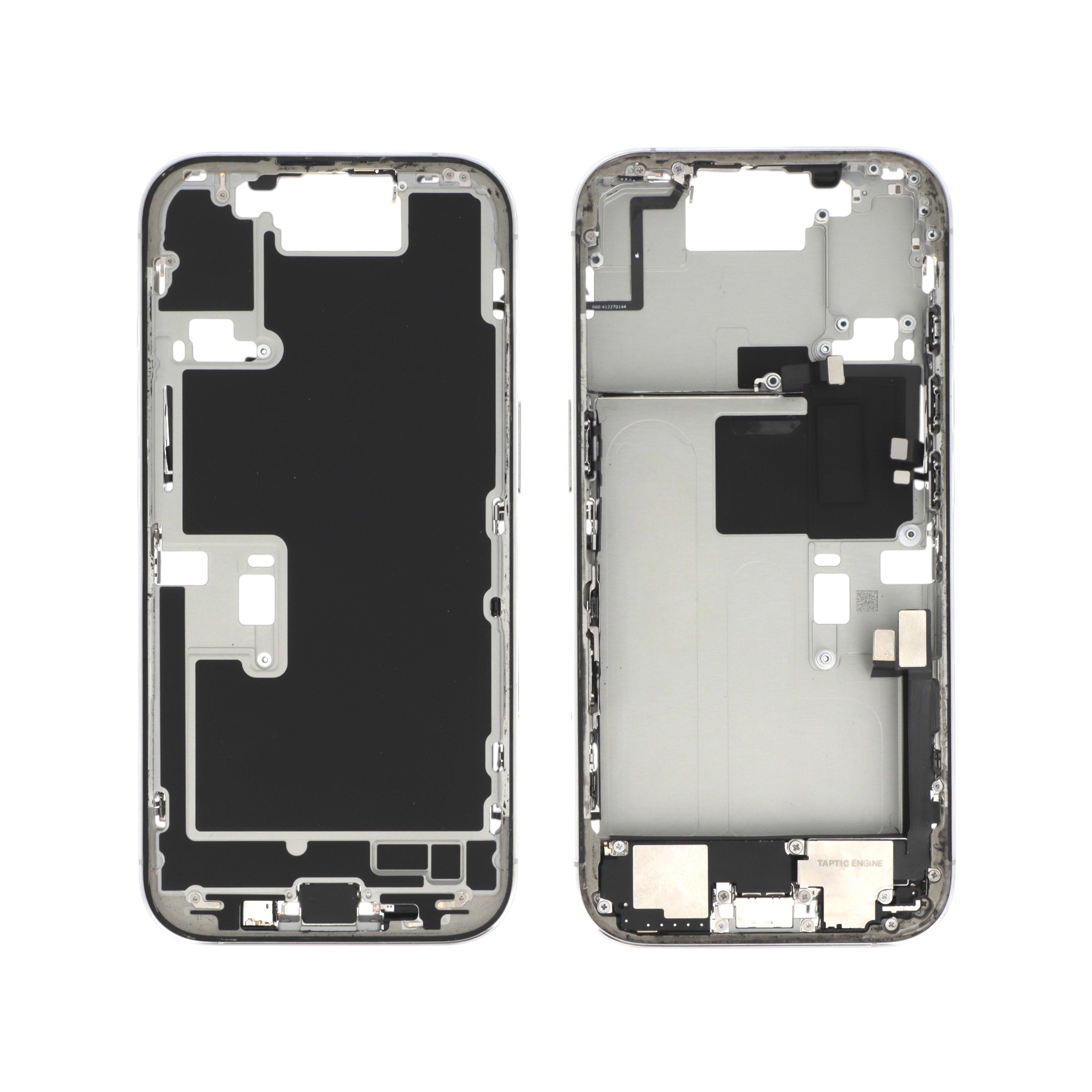 Midframe White Titanium cu componente iPhone 16 Pro, Pulled A