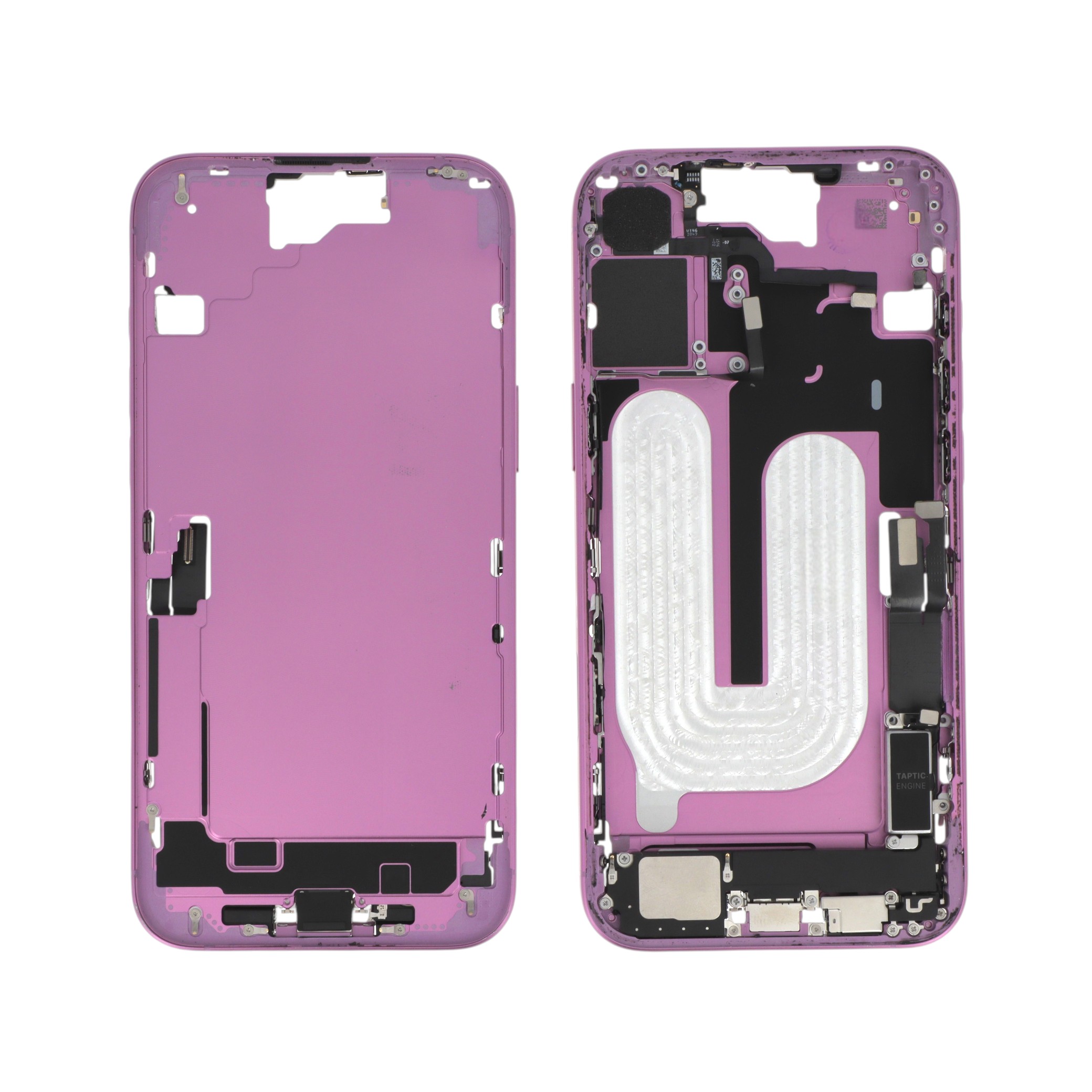 Midframe Pink cu componente iPhone 16 Plus, Pulled A