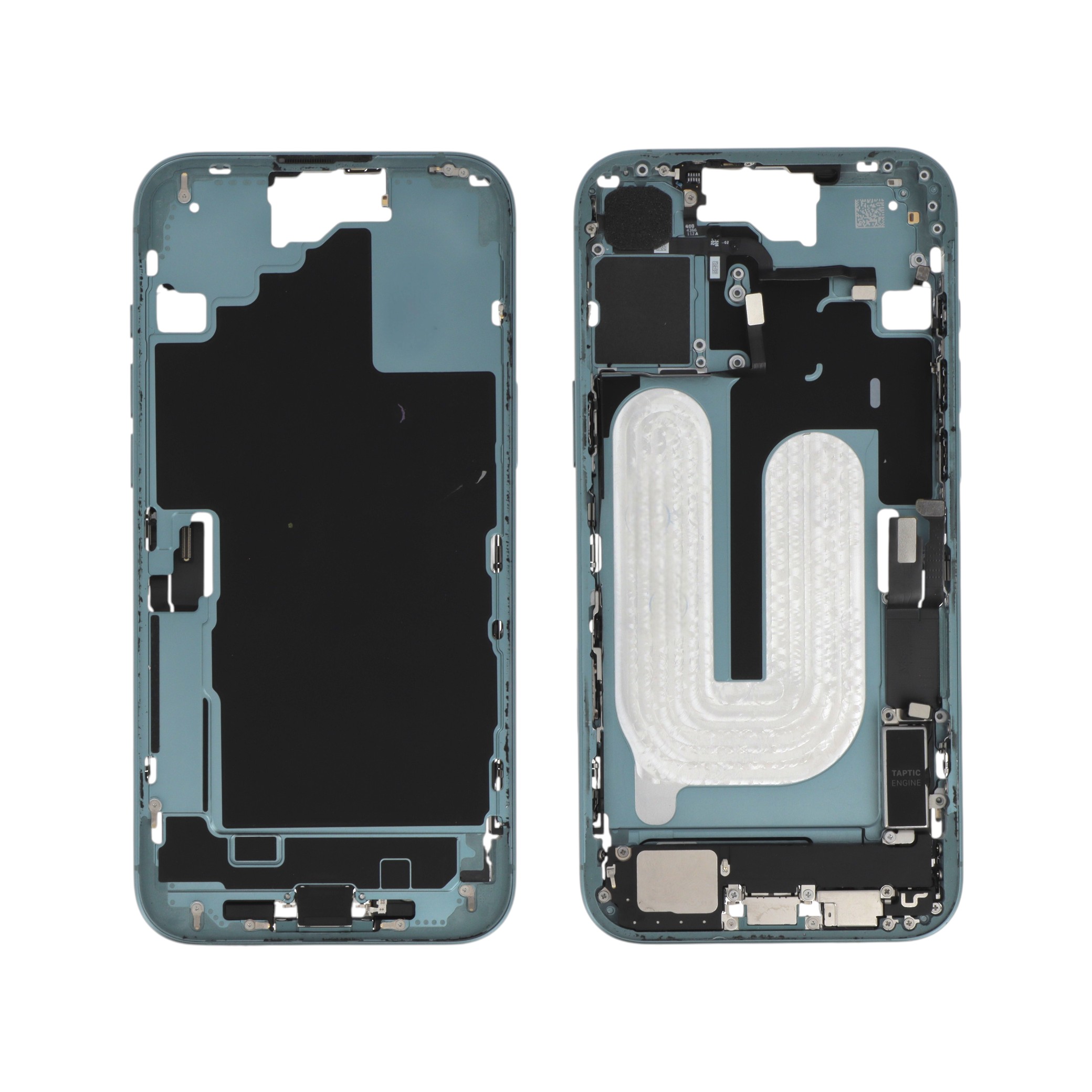 Midframe Teal iPhone 16 Plus cu componente, Pulled A