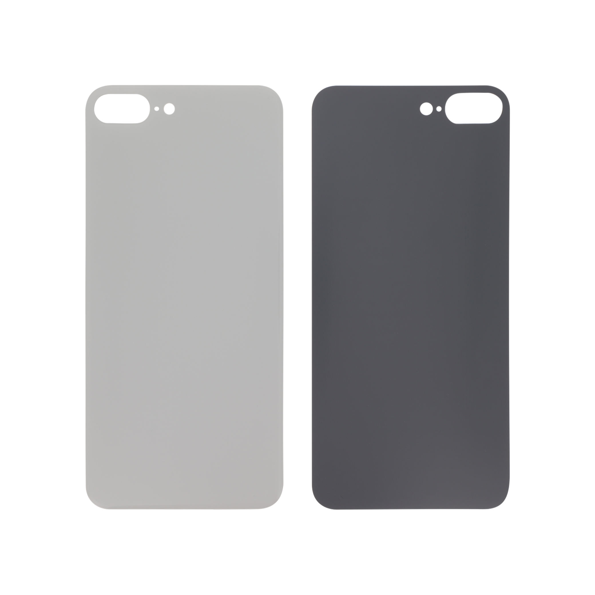 Sticlă capac spate Silver iPhone 8 Plus Large Hole fara logo