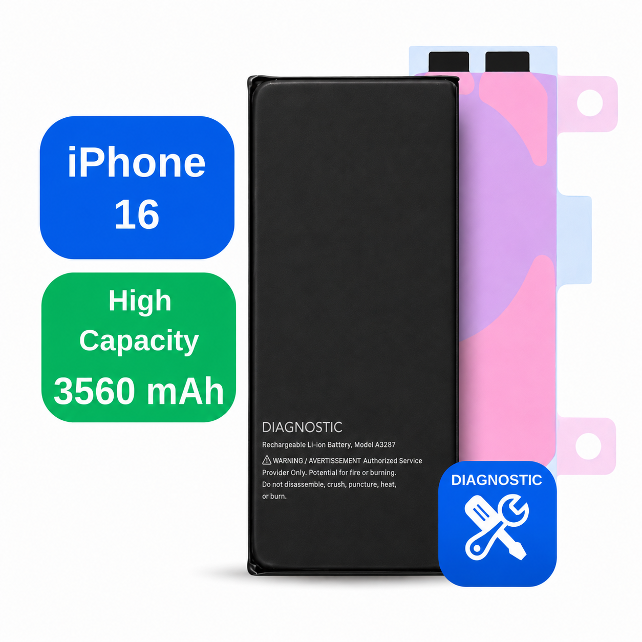 Baterie iPhone 16 High Capacity Diagnostic (diagnoza)