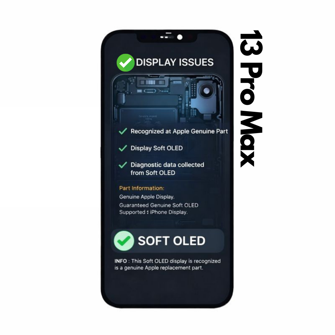 Display complet iPhone 13 Pro Max 120Hz Soft OLED Prime cu diagnoză