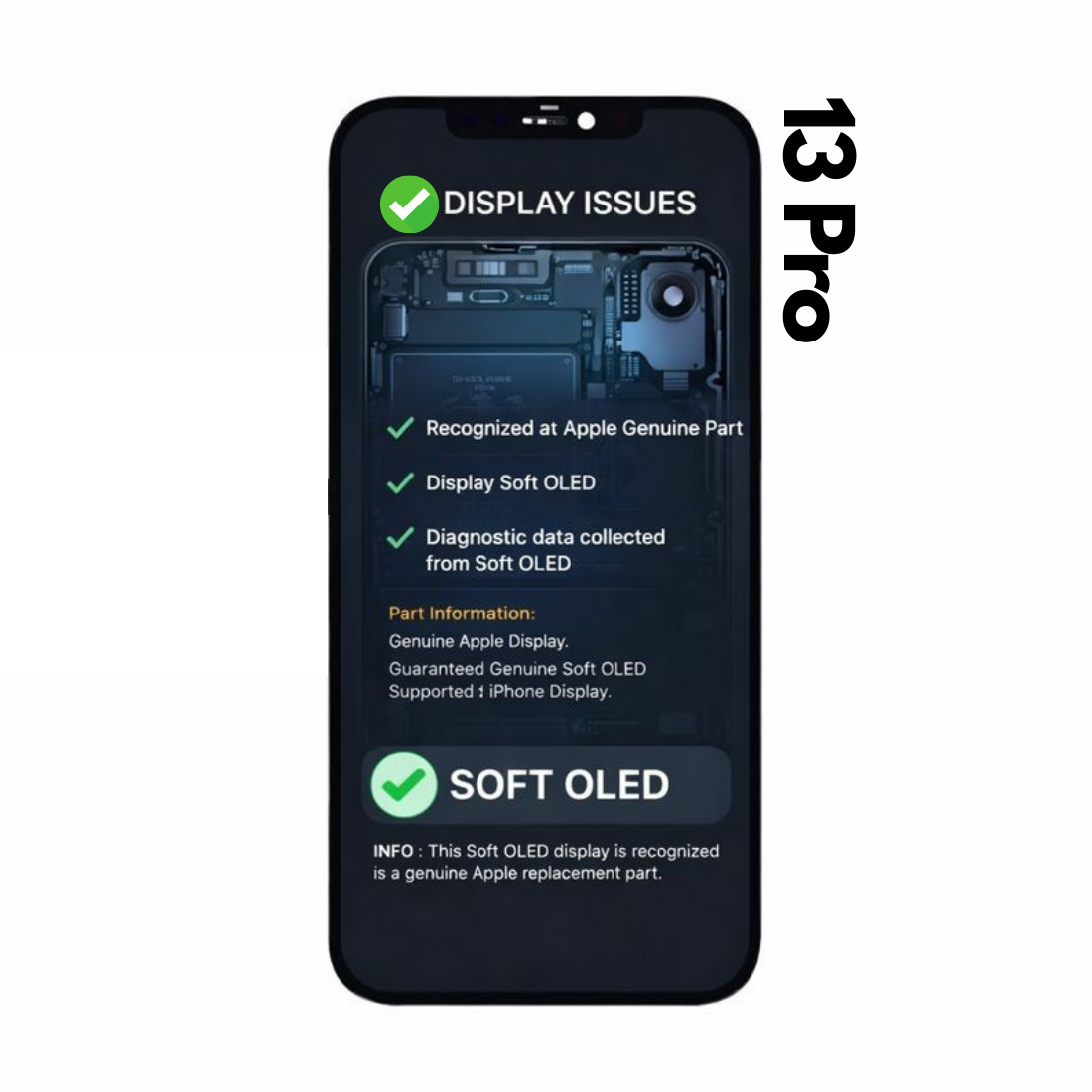 Display Soft OLED Diagnostic 120Hz iPhone 13 Pro