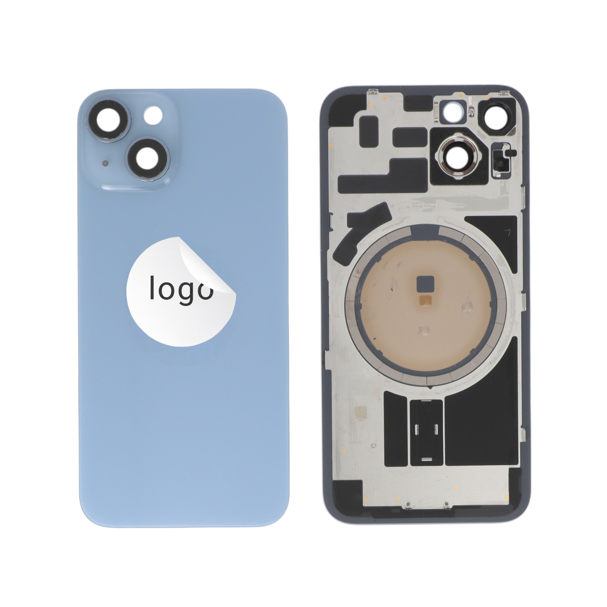 Sticlă capac spate Blue iPhone 14 OEM Pulled Grade B