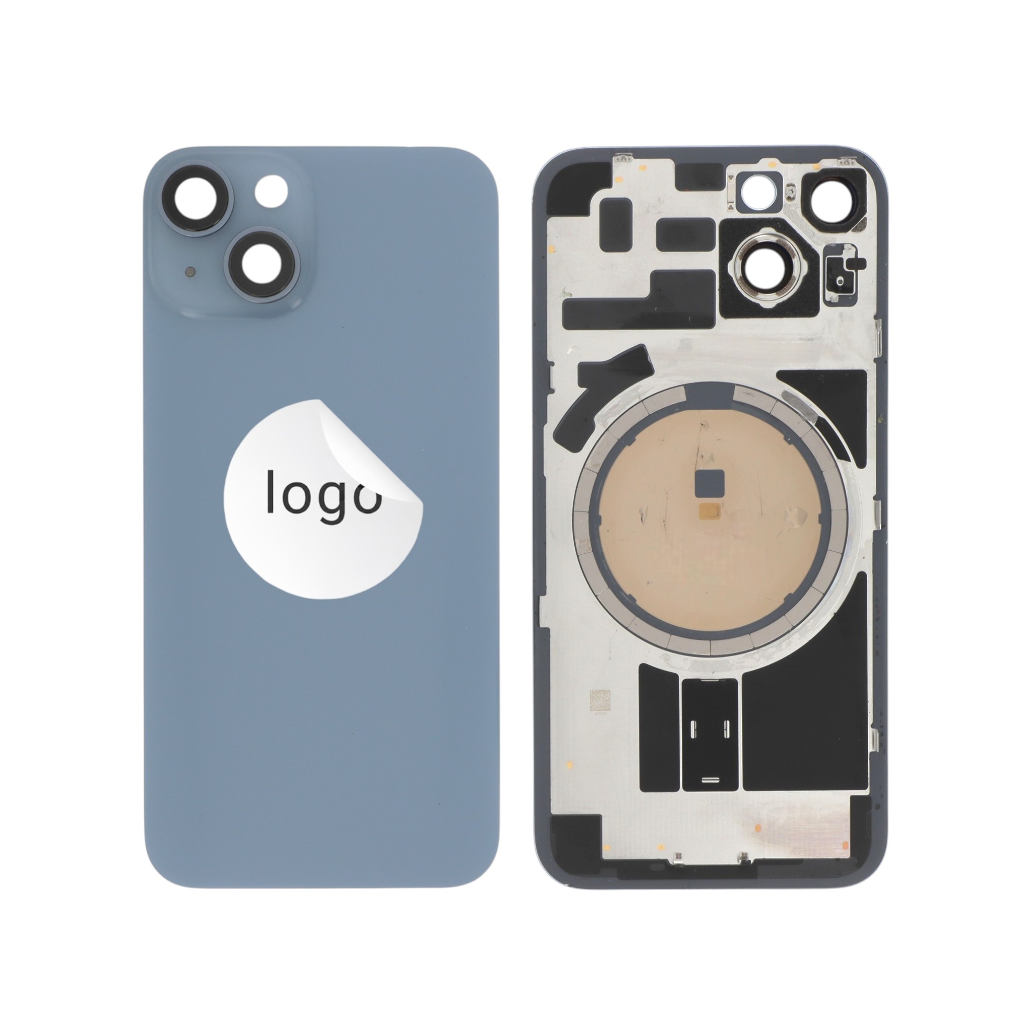 Sticlă capac spate iPhone 14 Albastru OEM Pulled Grad A