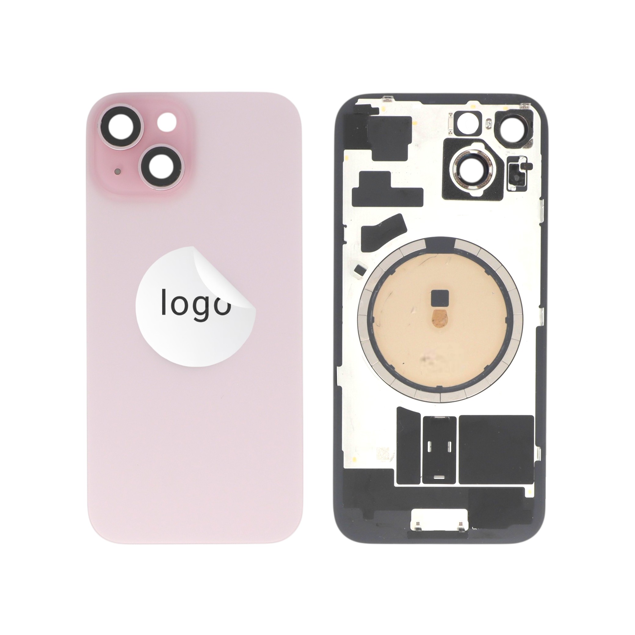 Sticlă capac spate Pink iPhone 15 OEM Pulled Grade B