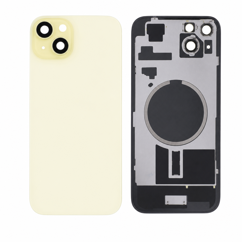 Capac spate Yellow cu MagSafe fara logo iPhone 15 Plus