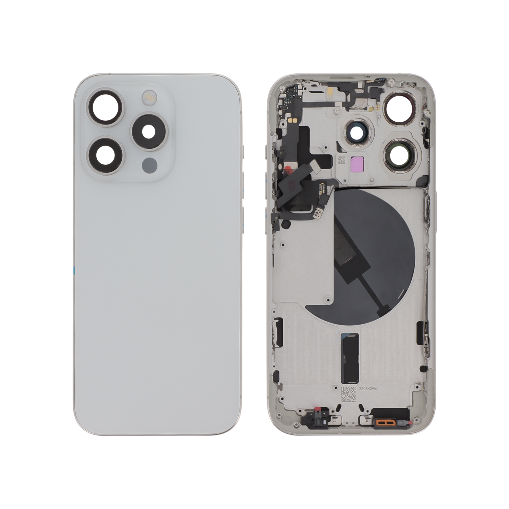 Midframe iPhone 15 Pro White Titanium Compatibil
