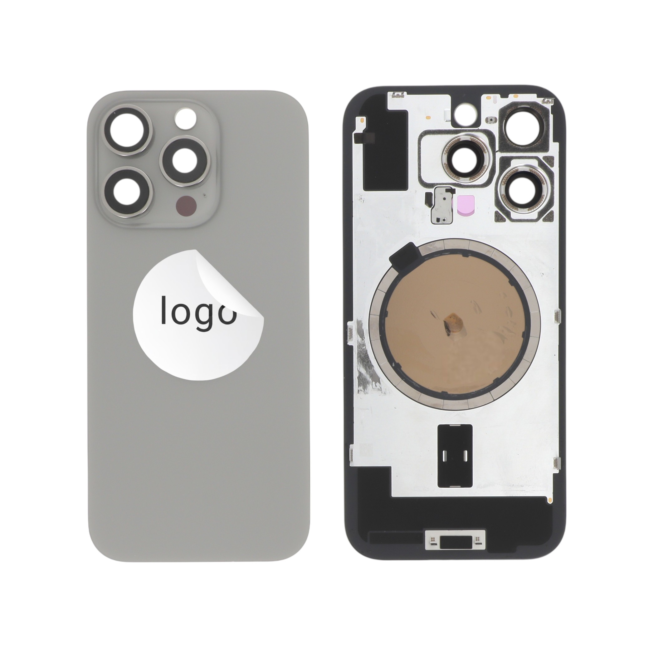 Sticlă capac spate Natural Titanium iPhone 16 Pro OEM Pulled Grade A
