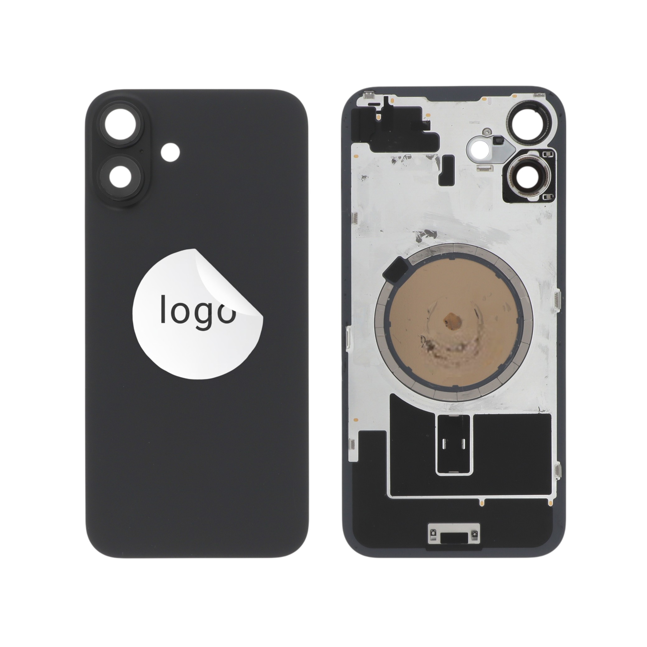 Sticlă capac spate Black iPhone 16 Plus OEM Pulled Grade A