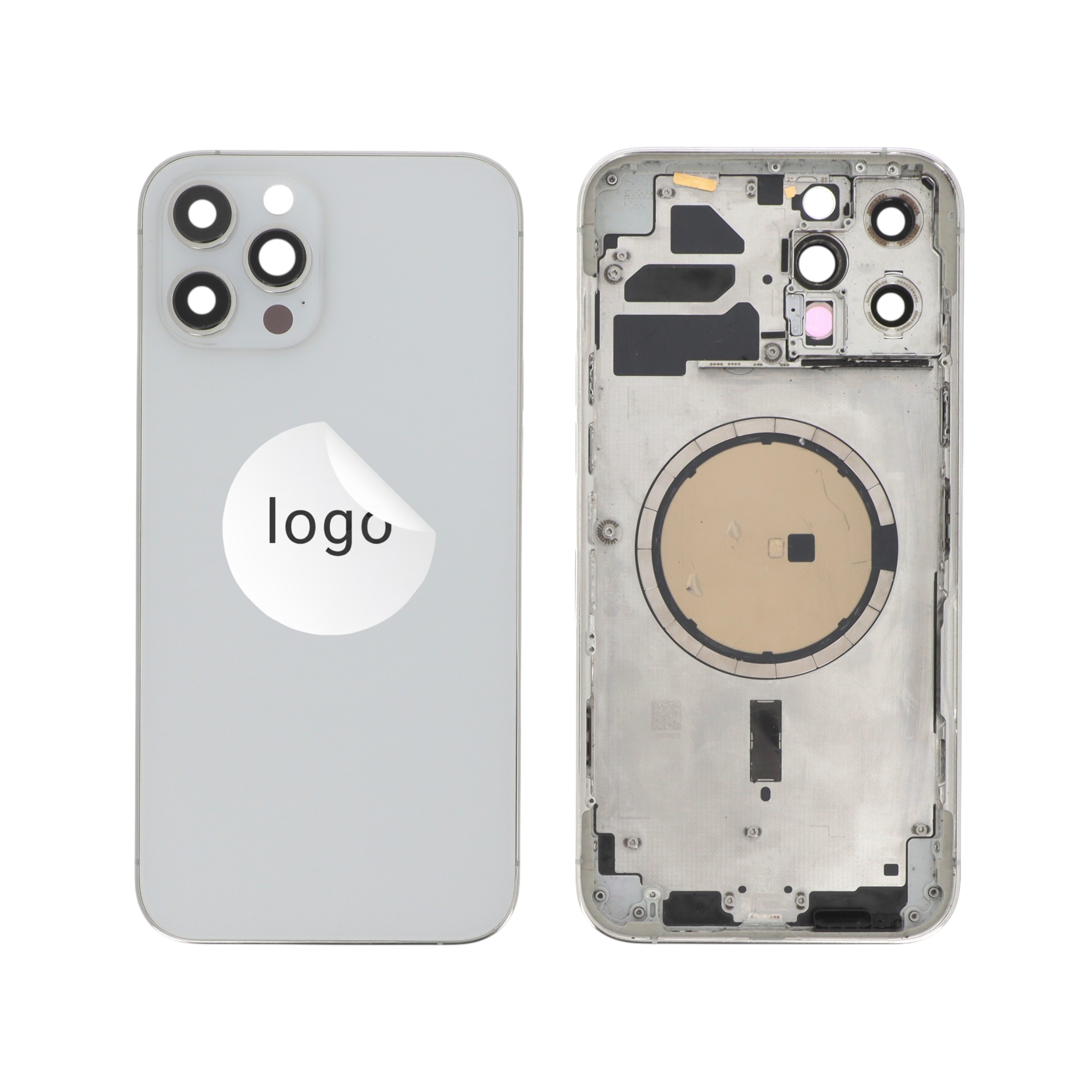 Sticlă capac spate Silver iPhone 12 Pro Max OEM Pulled A