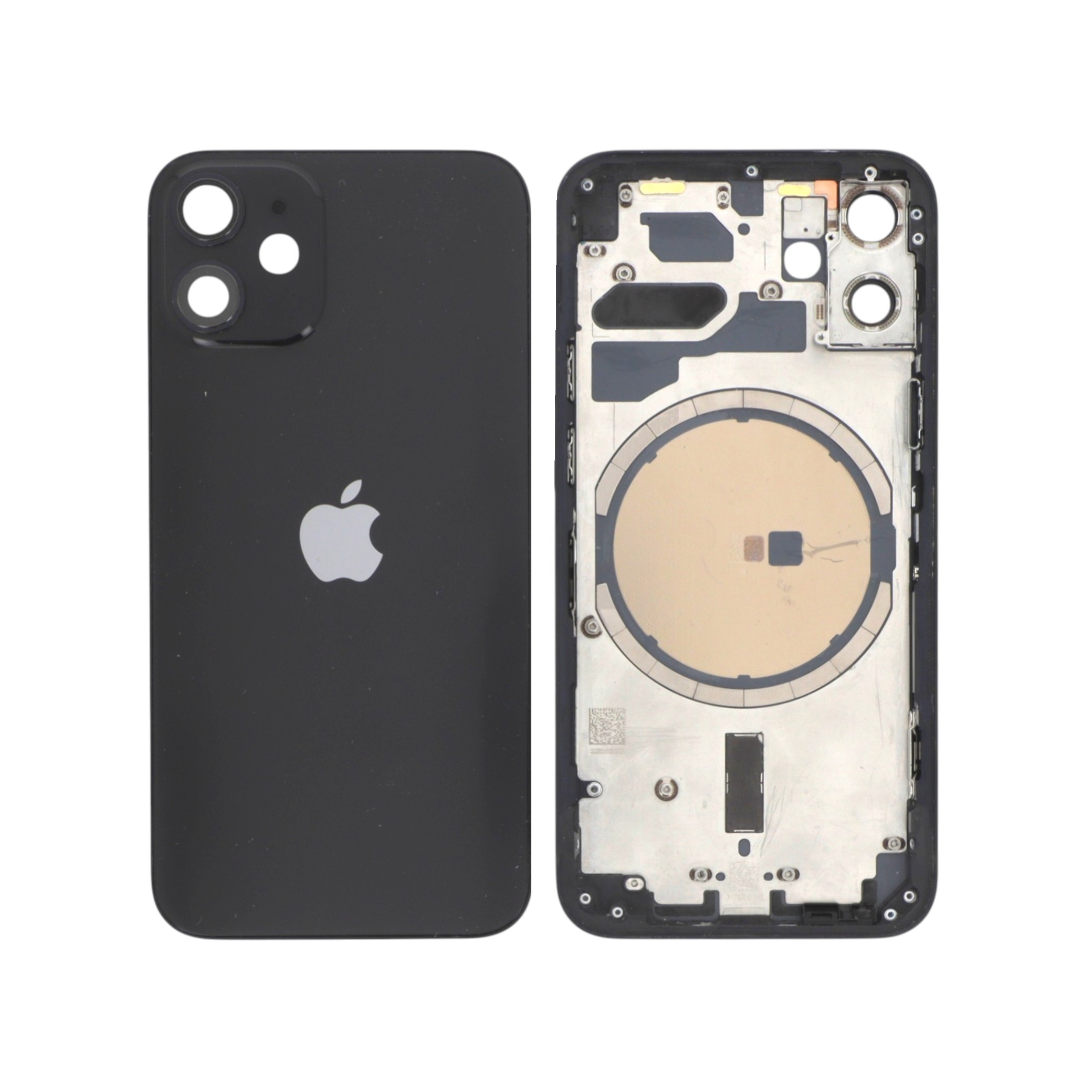 Sticlă capac spate Black iPhone 12 mini Original Pulled Grade C
