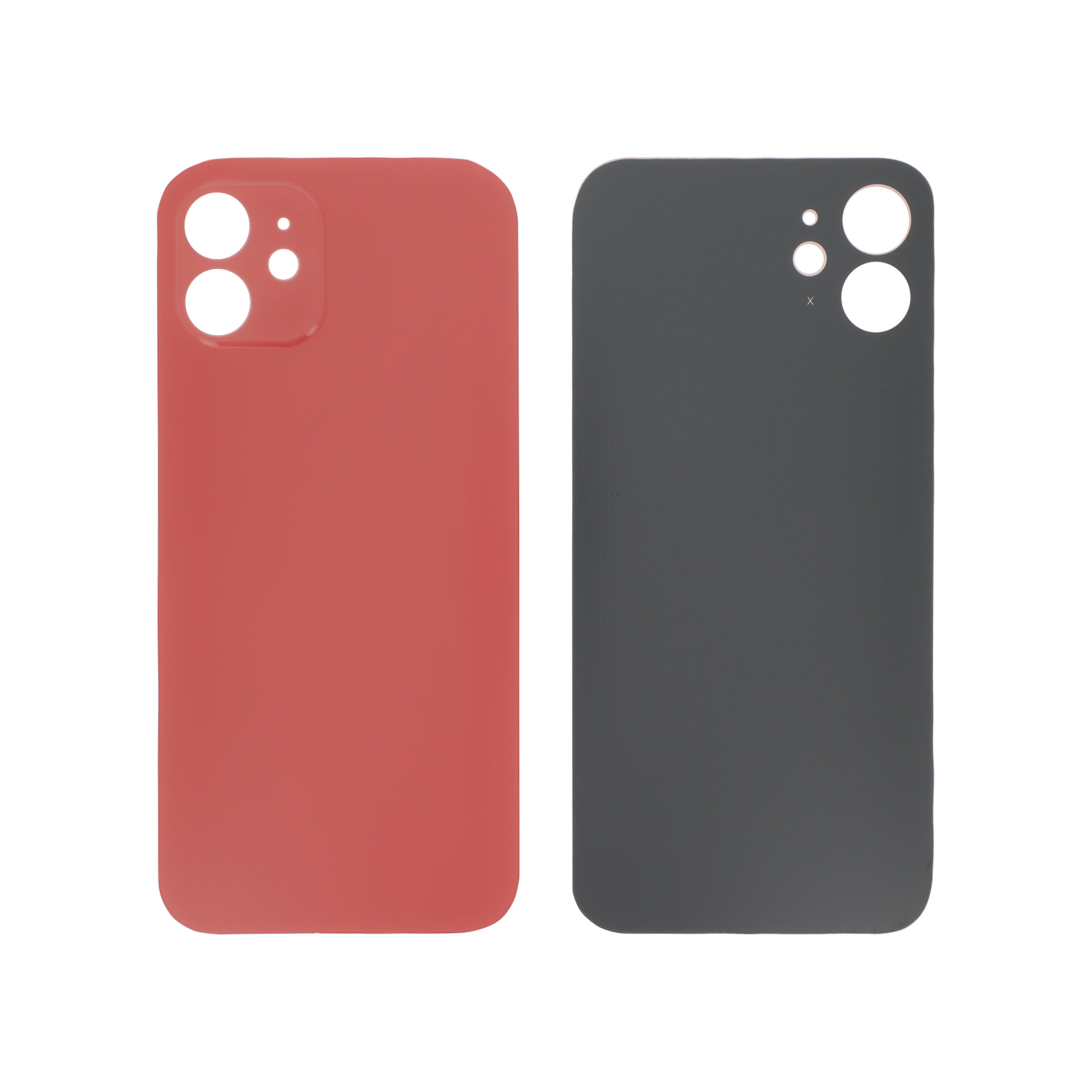 Capac spate Rosu iPhone 12 (Large Hole) fara logo