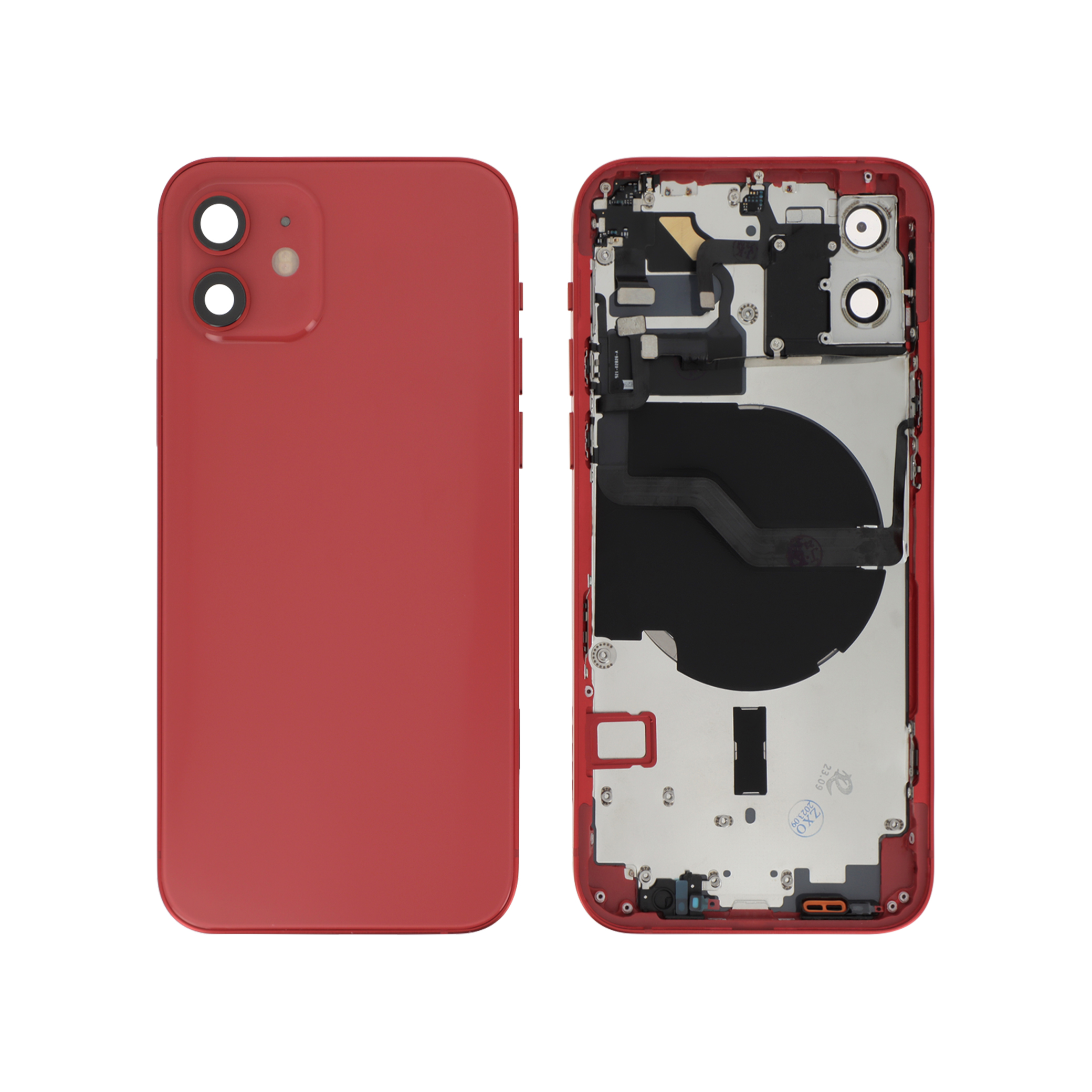 Carcasă completă Full Rosu compatibil iPhone 12 fara logo