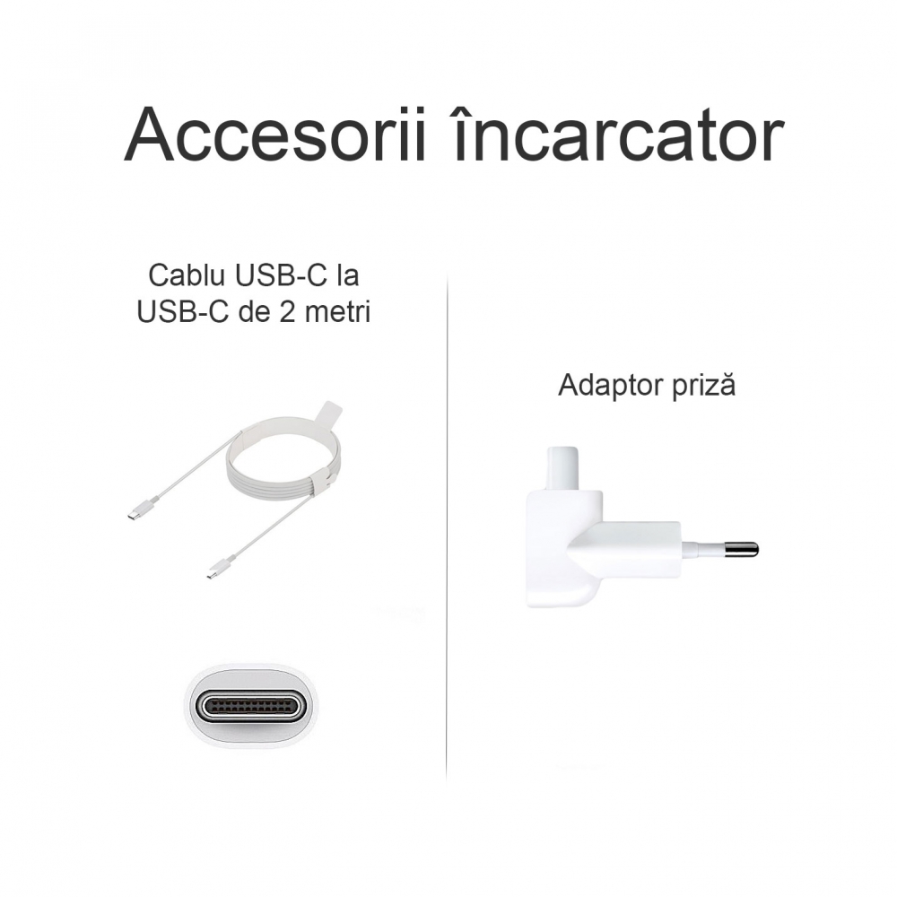 Încărcător USB-C 61W + Cablu USB-C Apple MacBook Pro 13-inch Retina 2016-2020