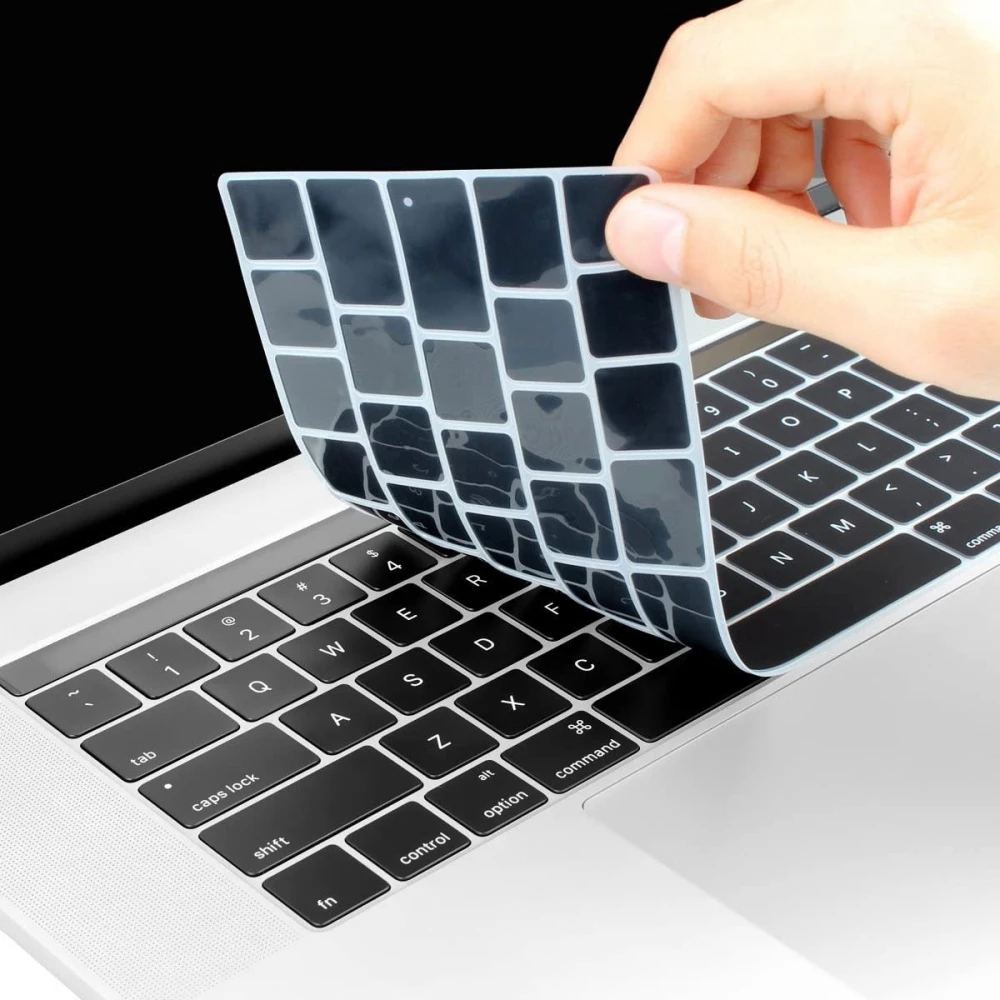 Folie de protectie pentru tastatura MacBook Pro A1706 A1707 A1989 A1990 A2159 2016-2019, Negru, Layout UK
