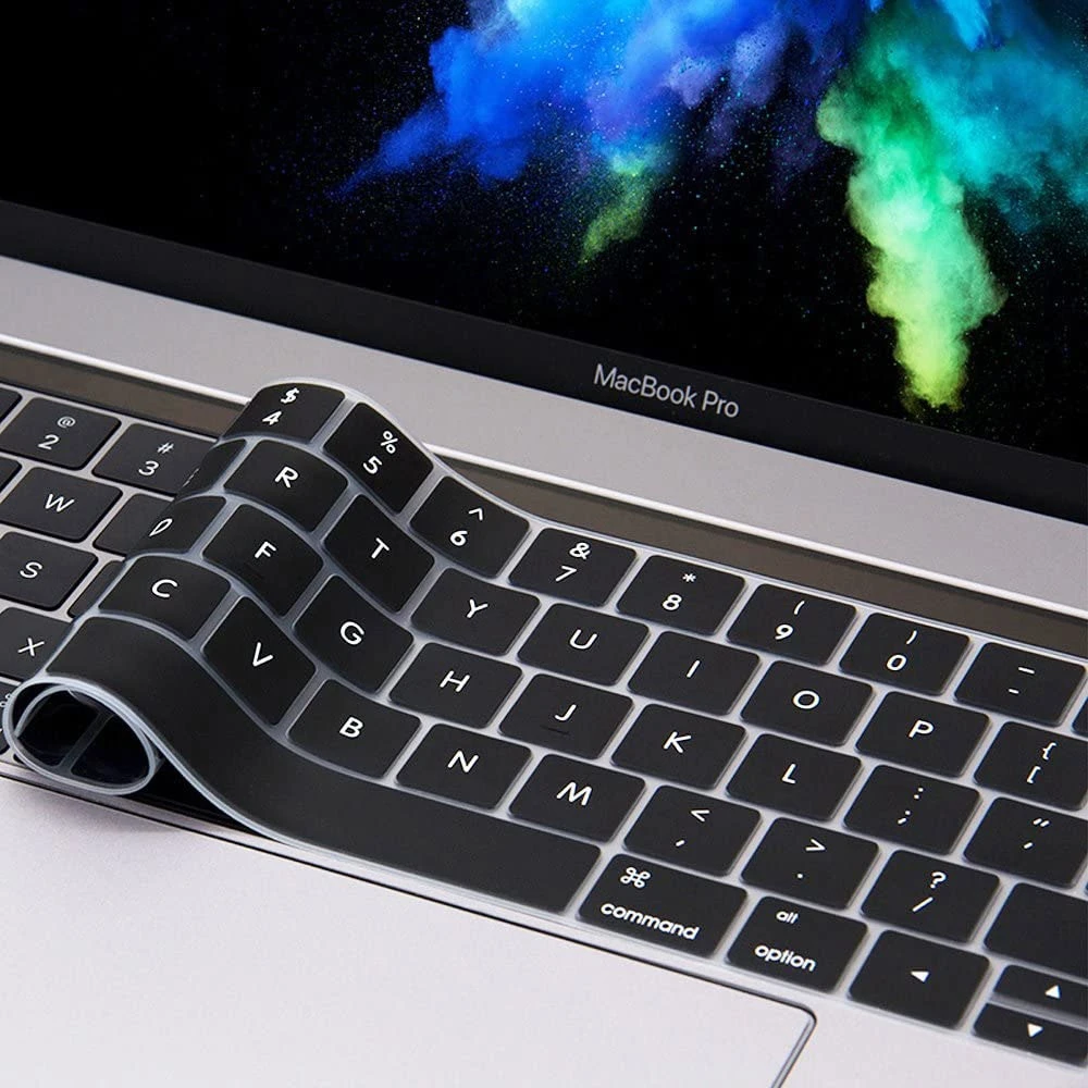 Folie de protectie pentru tastatura MacBook Pro A1706 A1707 A1989 A1990 A2159 2016-2019, Negru, Layout US