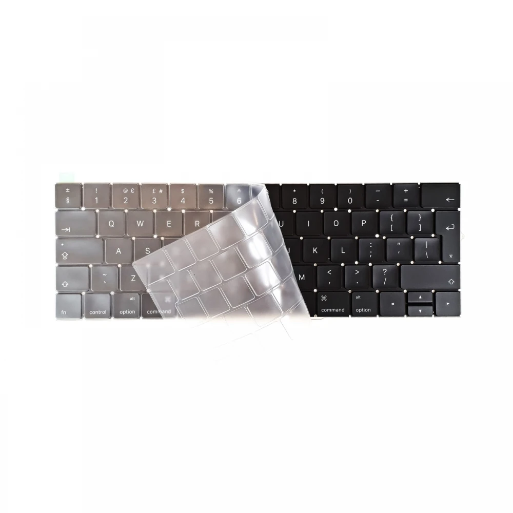 Folie de protectie pentru tastatura MacBook Pro A1706 A1707 A1989 A1990 A2159 2016-2019, Transparenta, Layout UK