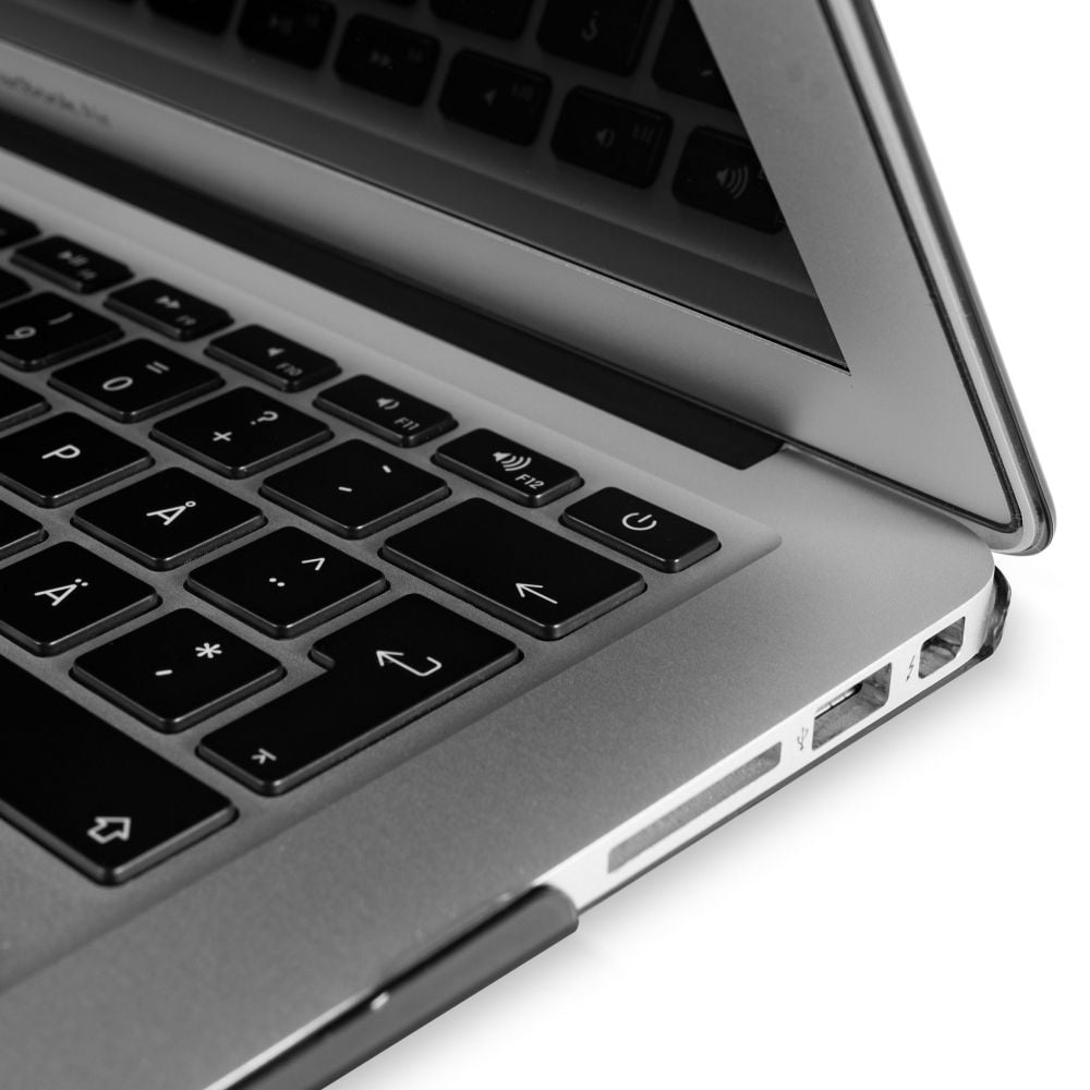 Carcasa de protectie pentru MacBook Air 13-inch A1369, A1466 - Negru Transparent Lucios