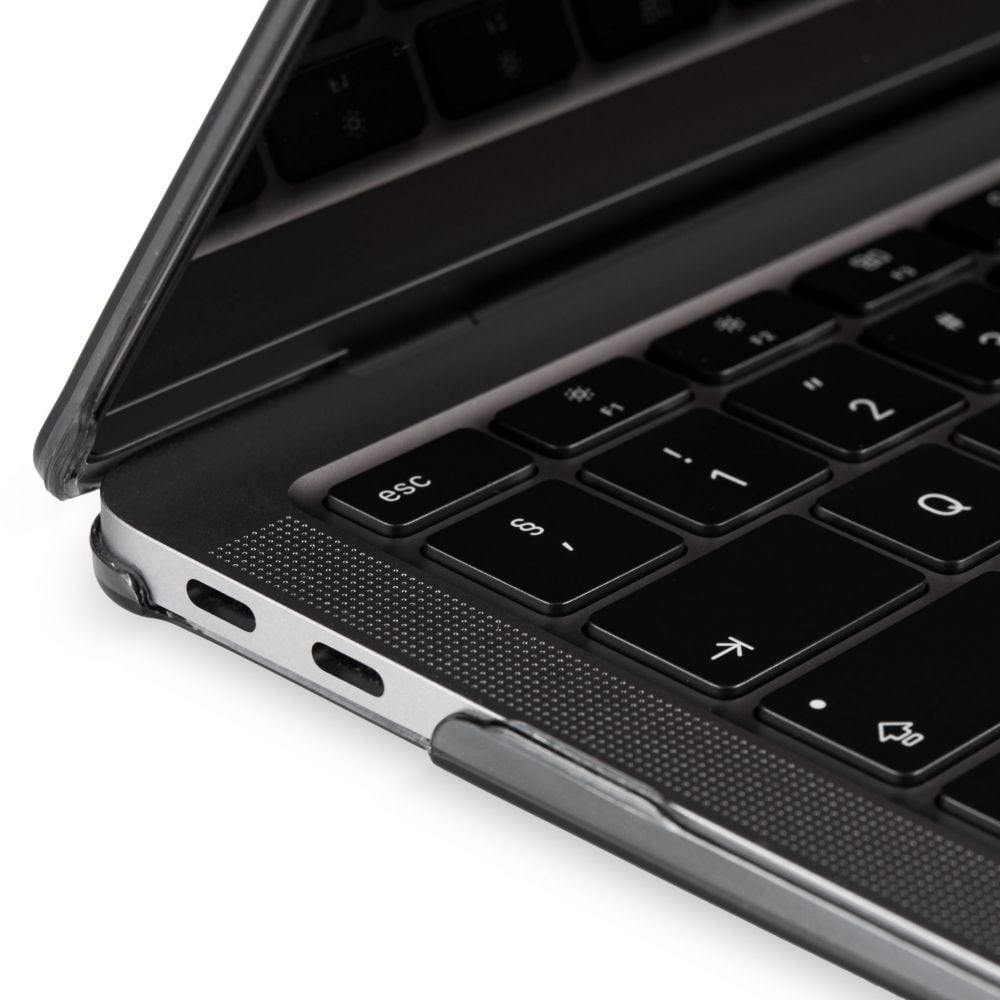 Carcasa de protectie pentru MacBook Air 13-inch A1932, A2179, A2337 - Negru Transparent Lucios