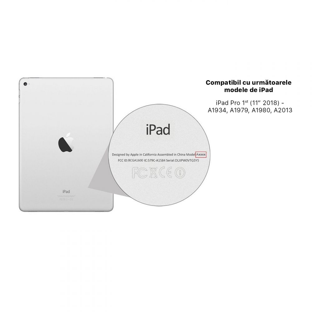 Husă Flip Magnetică iPad Pro 11 (2018) Auriu
