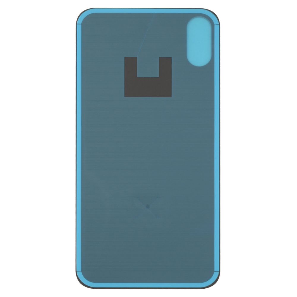 Sticla spate compatibila Apple iPhone XS Space Grey Big Hole