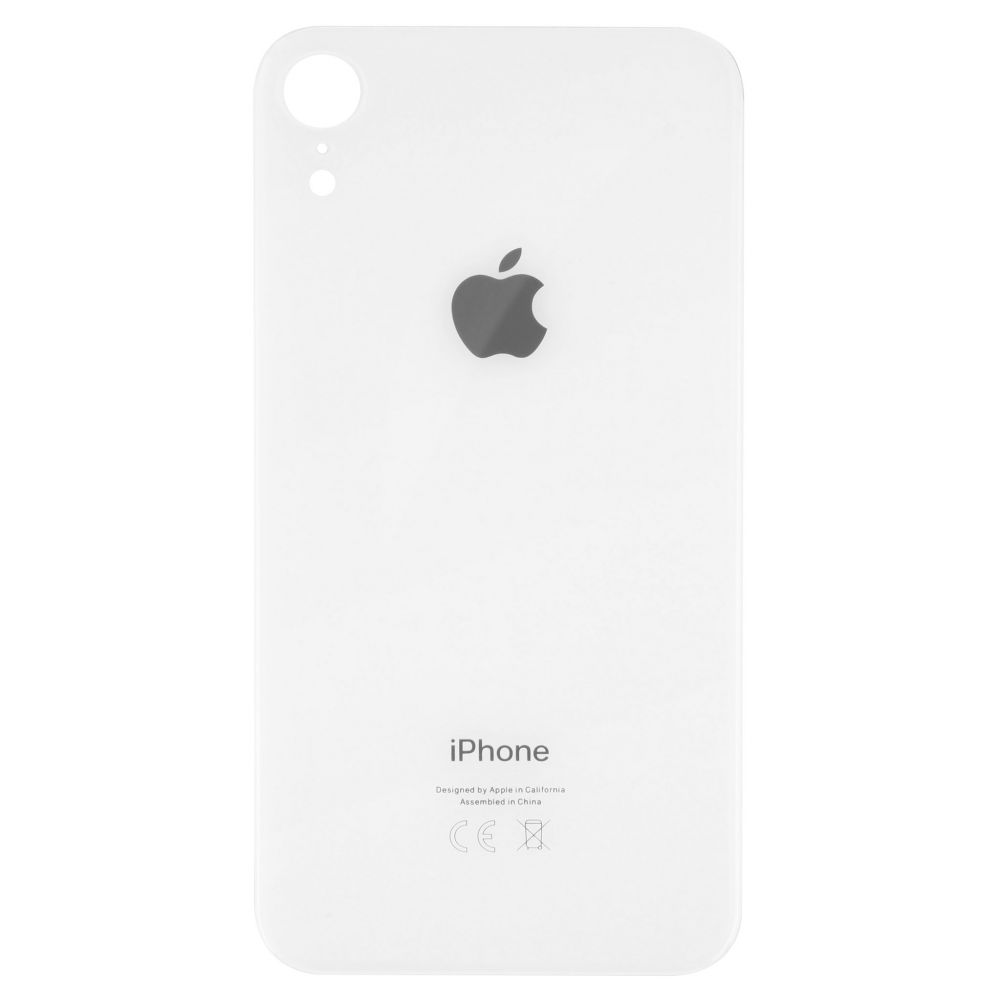 Sticla spate iPhone XR Alb Big Hole