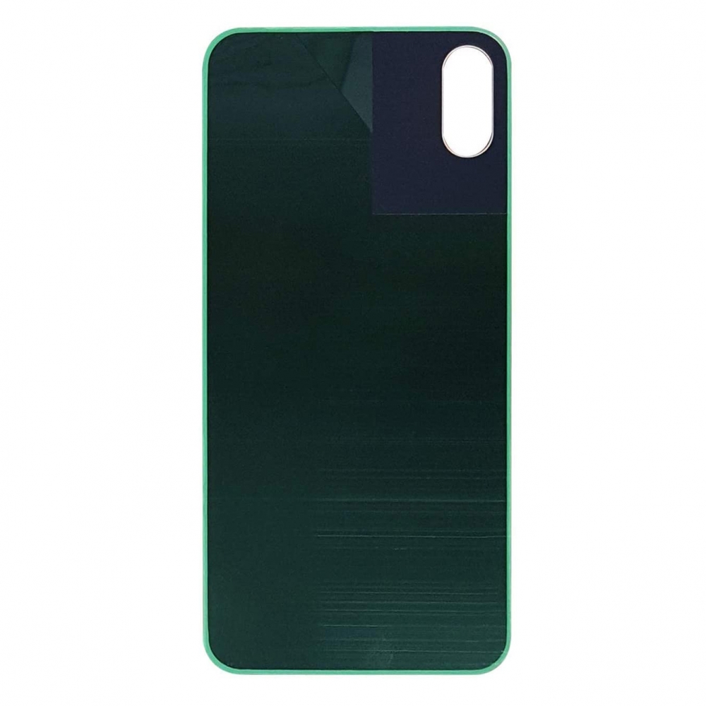 Sticla spate compatibila Apple iPhone XS Max Space Grey Big Hole