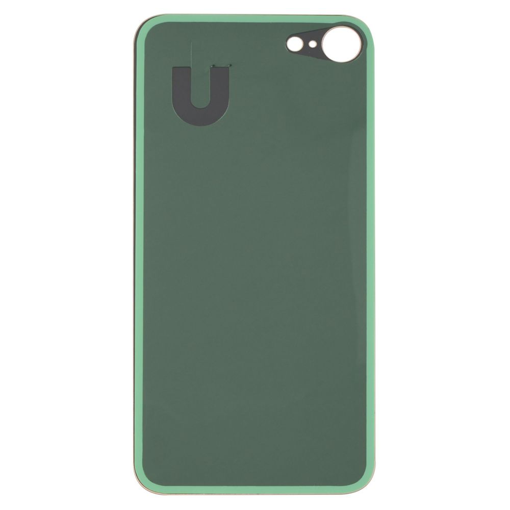 Sticla spate compatibila Apple iPhone 8 Gold Big Hole