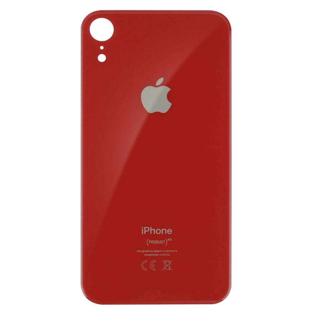 Sticla spate Capac spate compatibila Apple iPhone XR Red Big Hole
