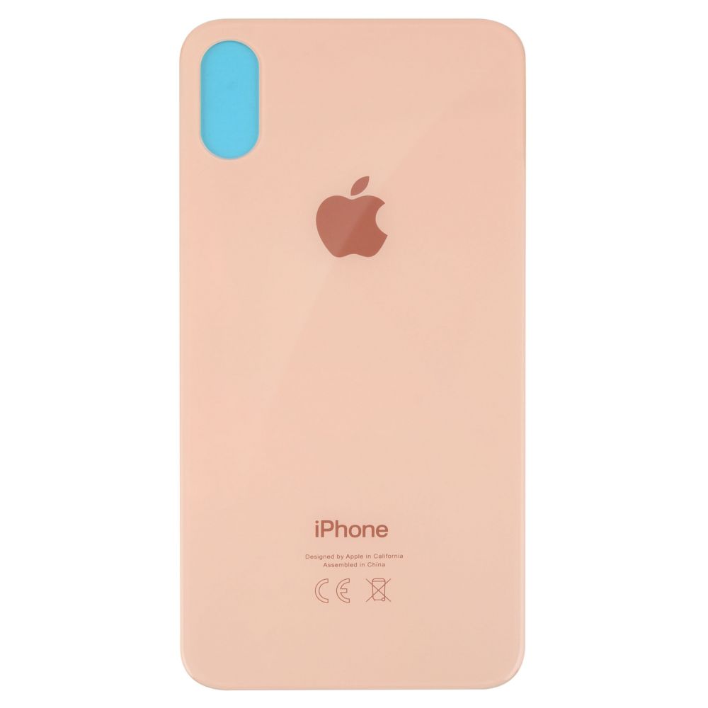Sticla spate iPhone XS Gold Big Hole