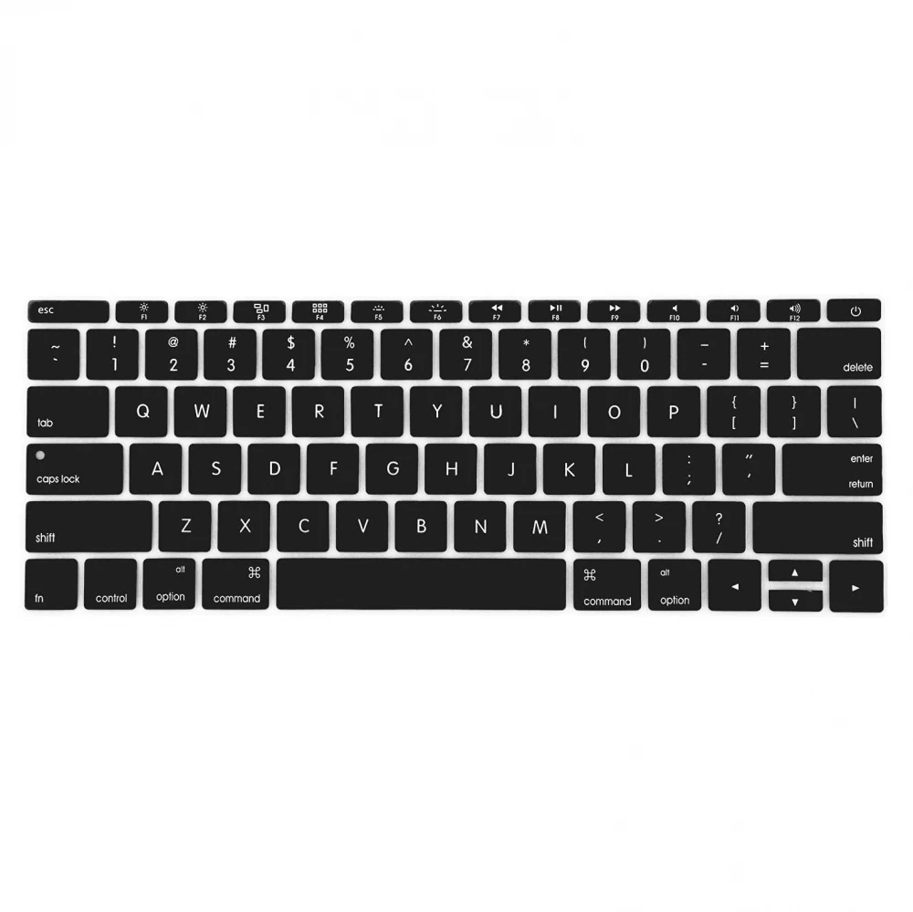 Folie de protectie pentru tastatura MacBook A1534, A1708, Negru, Layout US