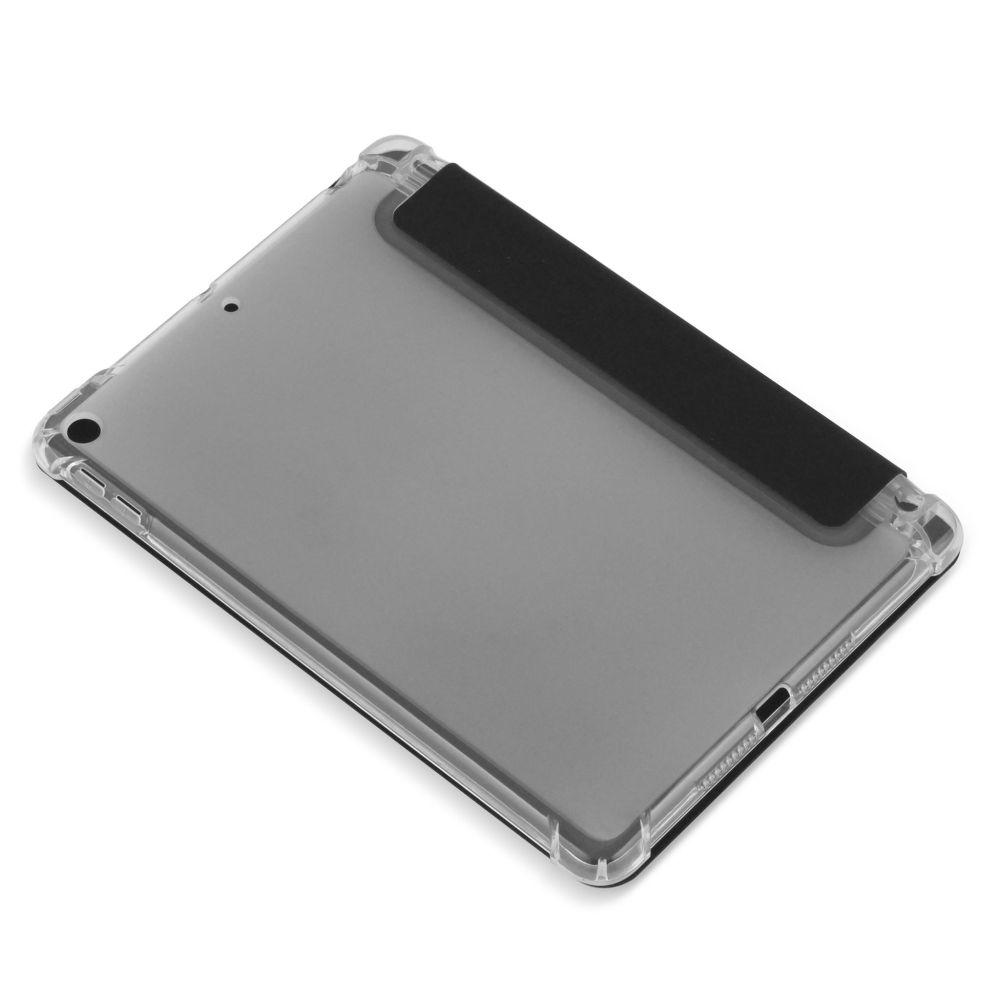 Husă Flip Magnetică cu spate transparent și suport Stylus Stylus iPad Mini 5 - Negru