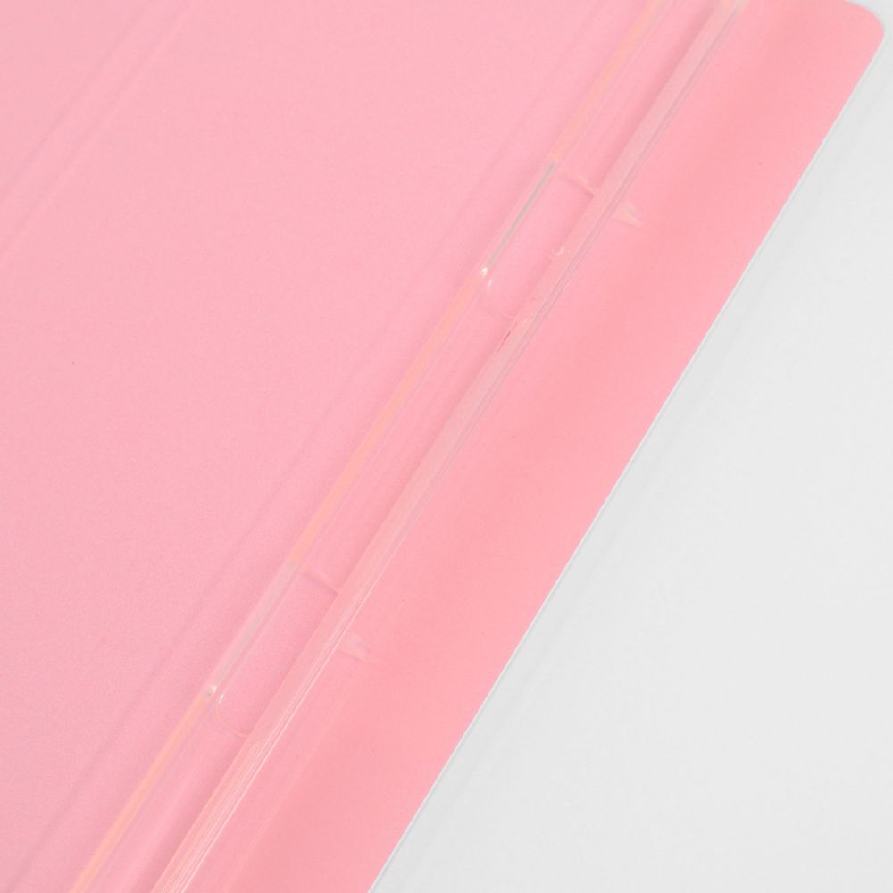 Husă magnetică cu spate transparent, colțuri întărite și suport Stylus iPad 7 / 8 10.2 inch Roz