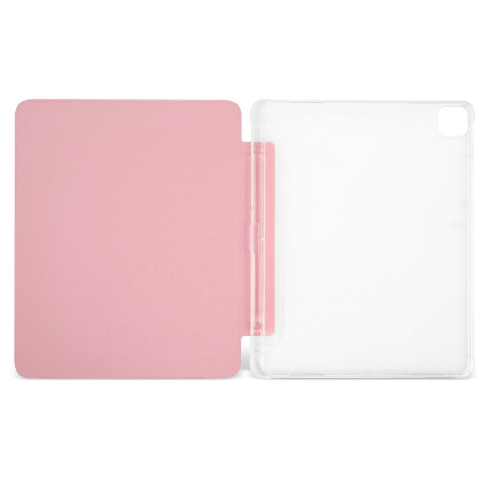 Husă Flip Magnetică cu suport Stylus Stylus iPad Pro 12.9 2020 Roz