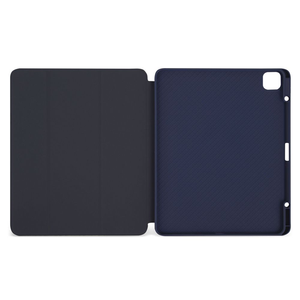 Husă Flip Magnetică cu suport Stylus Stylus iPad Pro 12.9 (2020) Albastru